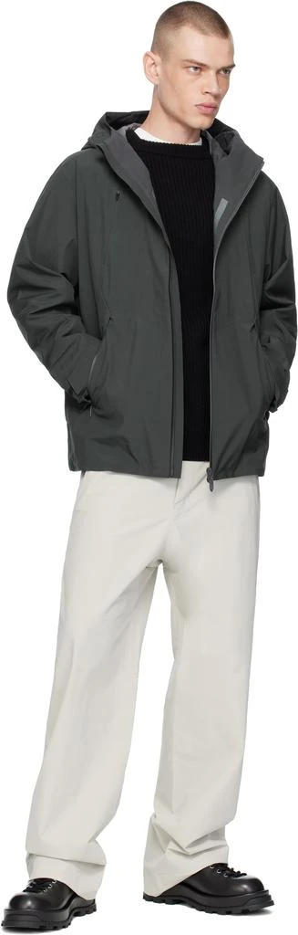 DESCENTE Gray Hard Shell Wool Jacket 4