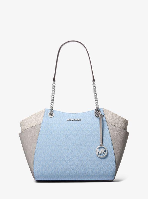 Michael Kors Jet Set Large Color-Block Signature Logo Shoulder Bag