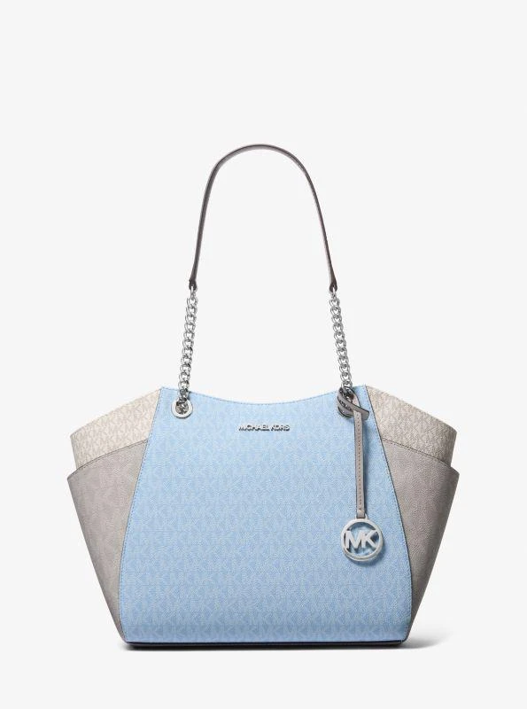 Michael Kors Jet Set Large Color-Block Signature Logo Shoulder Bag 1