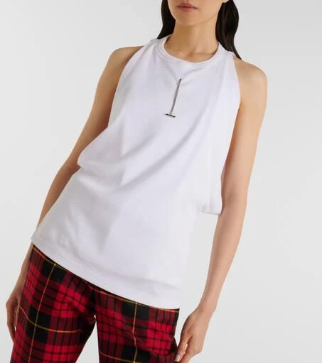 Alexander McQueen Draped cotton top 6