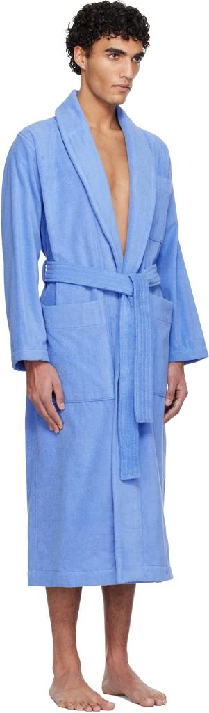 Tekla Blue Terry Classic Bathrobe 2