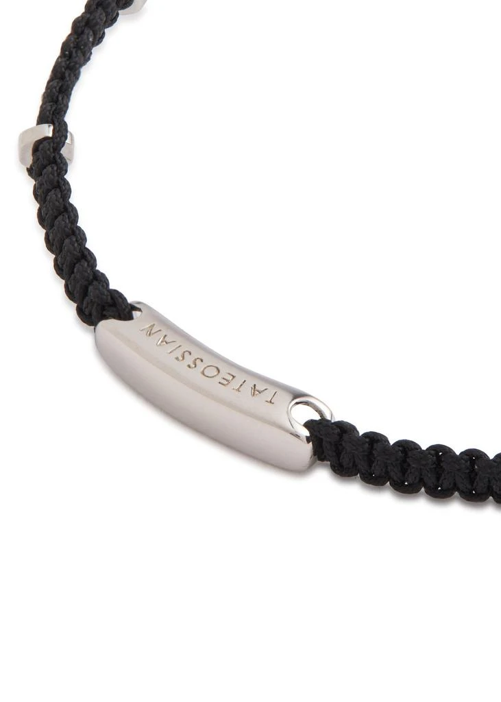 Tateossian Sterling silver and macramé bracelet 3