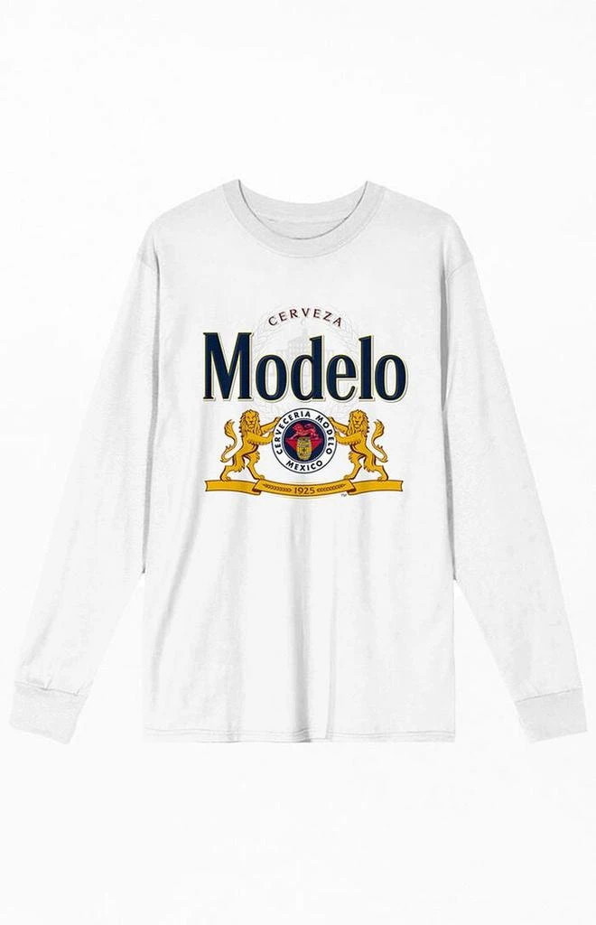 null Modelo Beer Logo Long Sleeve T-Shirt 1