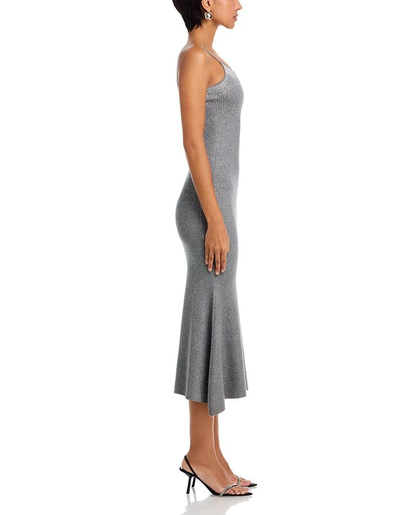 milly grey dress Sinclair Metallic Mesh Mini Dress Silver main image 0