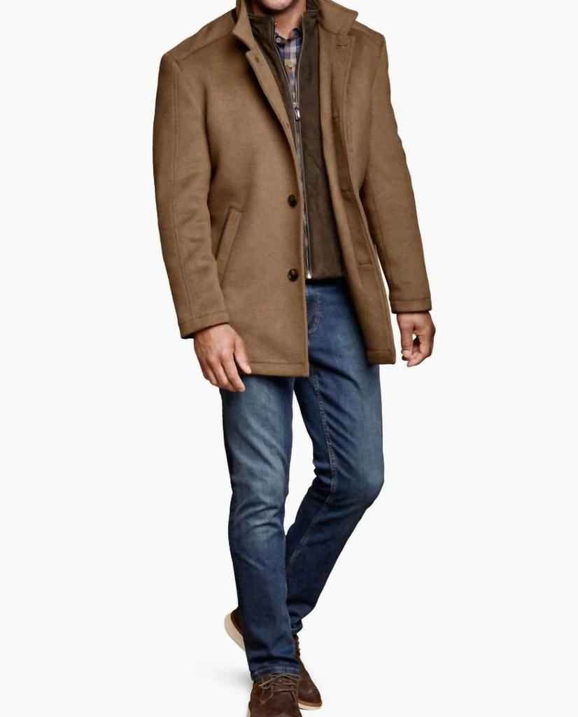 Johnston 
Murphy Upton Car Coat With Removable Bib In Whiskey