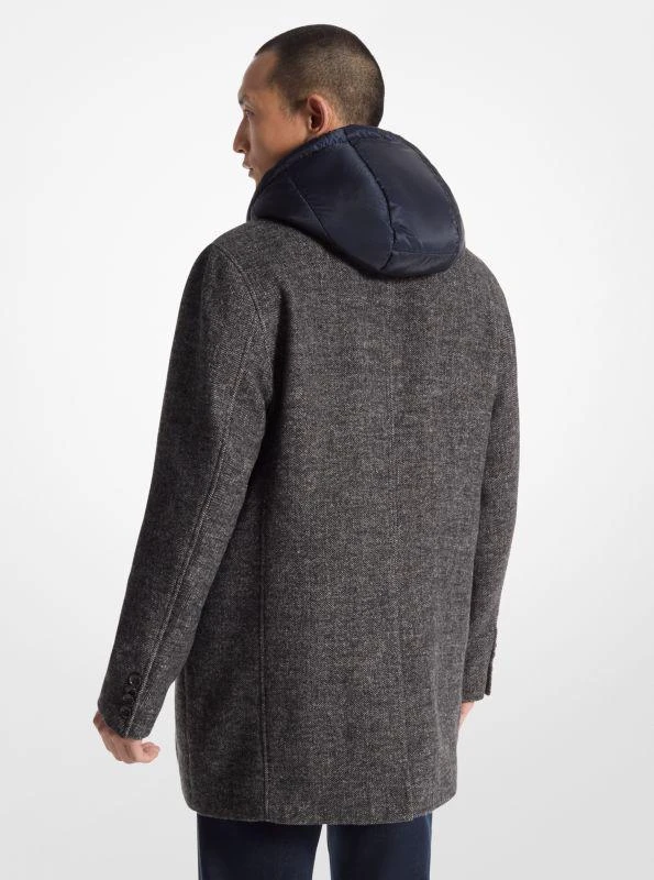 Michael Kors Coatbridge 2-in-1 Herringbone Wool Blend Coat 2
