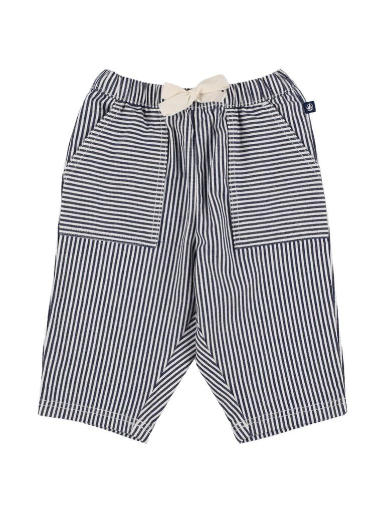 PETIT BATEAU Striped Cotton Blend Pants 1