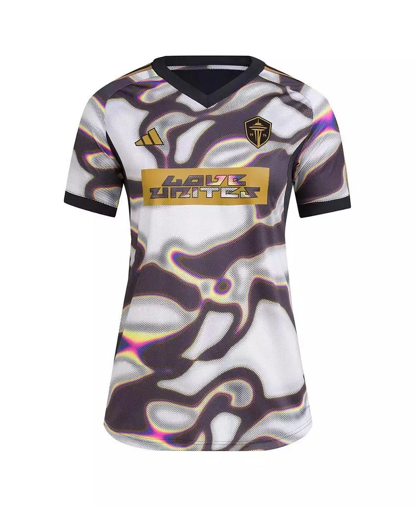 Adidas Women's Black Seattle Sounders FC 2024 Pride Pre-Match Top 3