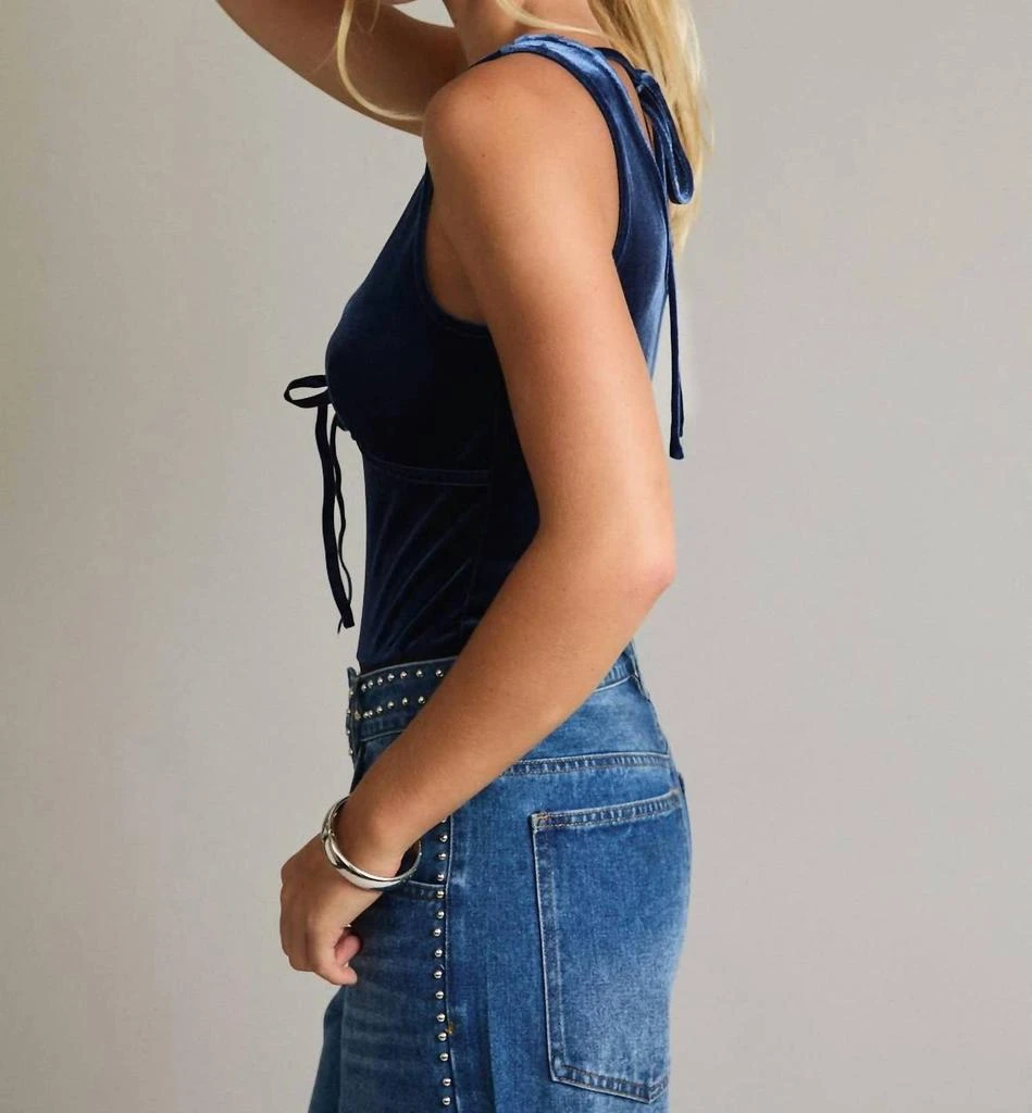 LE LIS Le Lis - Velvet Sleeveless Bodysuit 4