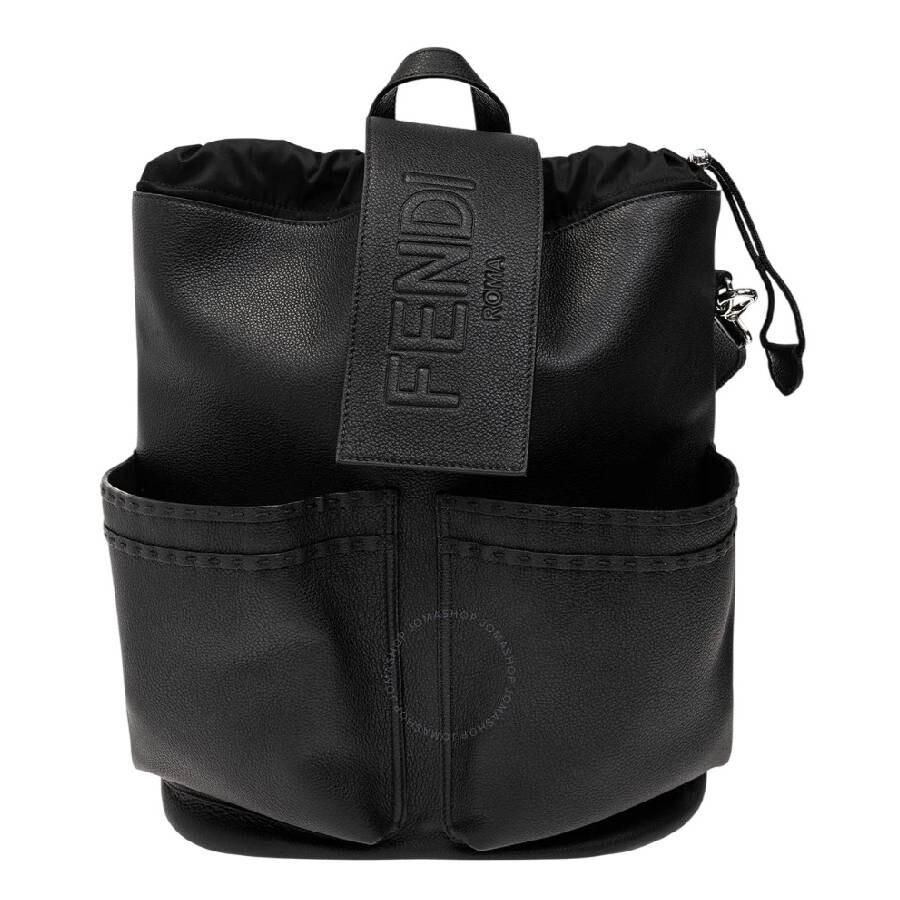 FENDI FENDINESS ミニ バックパック【ランクS】 Amazon.com | FENDI Fendiness Black Nylon Buckle Mini