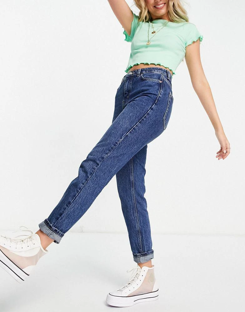 Topshop Topshop mom jeans in indigo 1