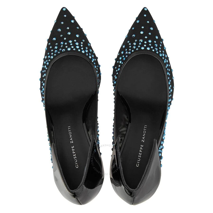 Giuseppe Zanotti Open Box - Giuseppe Zanotti Ladies Karla 85 Crystal Embellished Mesh Pumps 3
