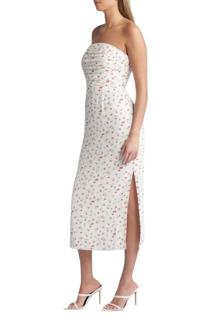 Wayf Wayf - Birdie Ruched Strapless Midi Dress 3