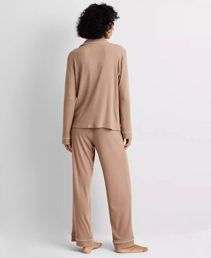 State of Day Women's 2-Pc. Packaged Ribbed Notched-Collar Pajamas Set XS-3X, Created for Macy's 2
