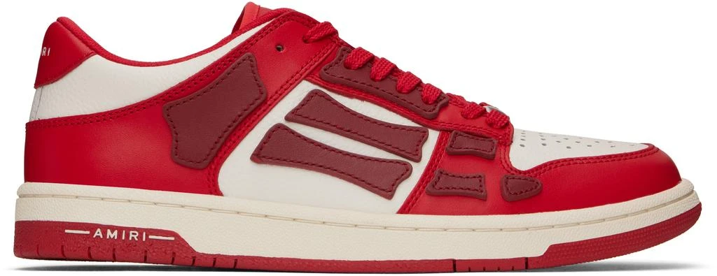 AMIRI White & Red Skel-Top Low Sneakers 1