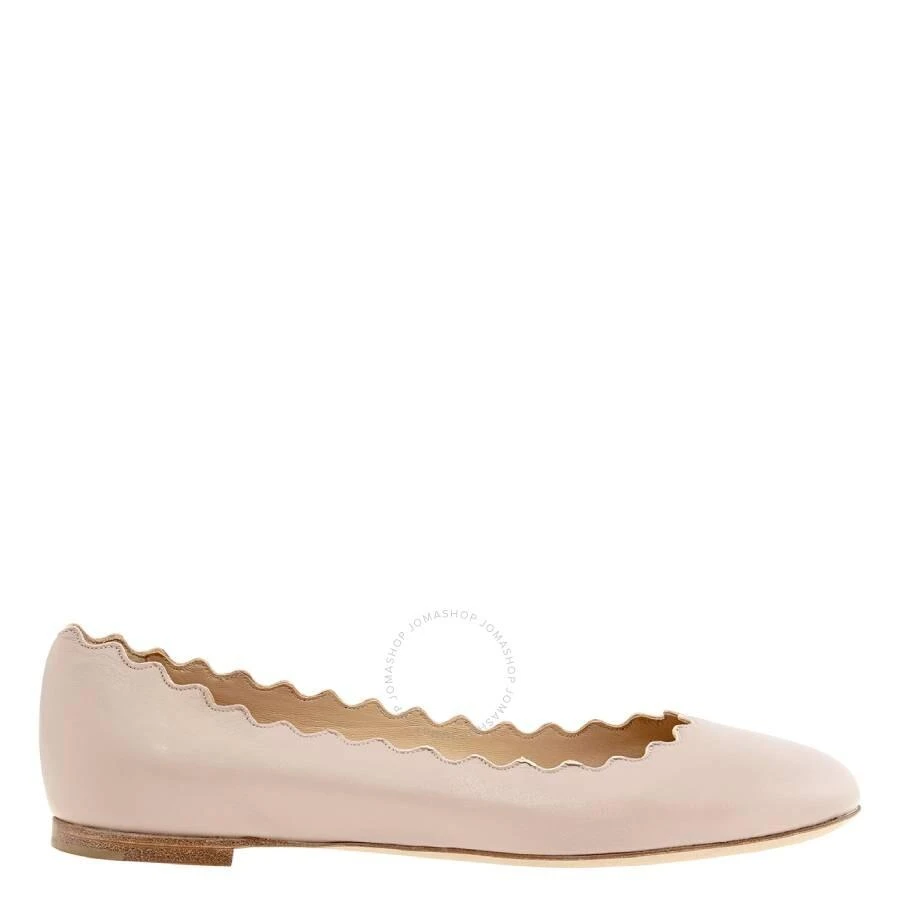 Chloé Ladies Scalloped Ballet Flats In Pink 1