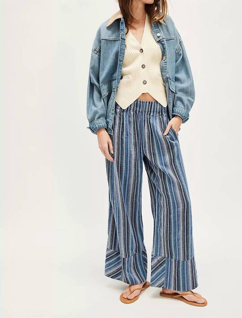 Free People Free People - Days End Linen Stripe Pant