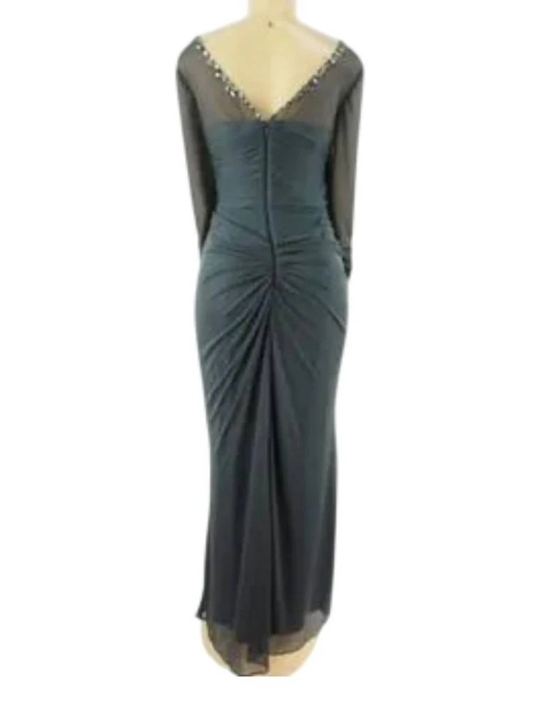Shop Alex Evenings - Beaded Sheer Sleeve Ruched Gown on Sale at BeyondStyle   Get 45% Off Alex Evenings - Beaded Sheer Sleeve Ruched Gown with  Limited-Time Flash Deals, Exclusive Discounts, and