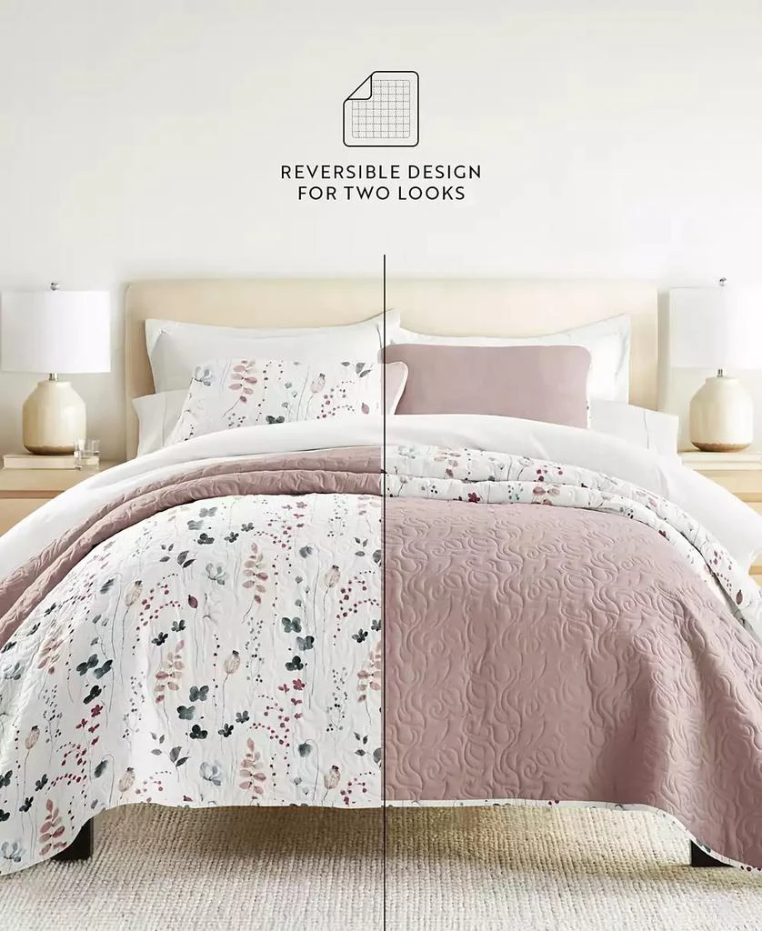 IENJOY HOME Poppy Bloom Reversible 2-Pc. Quilt Set 3