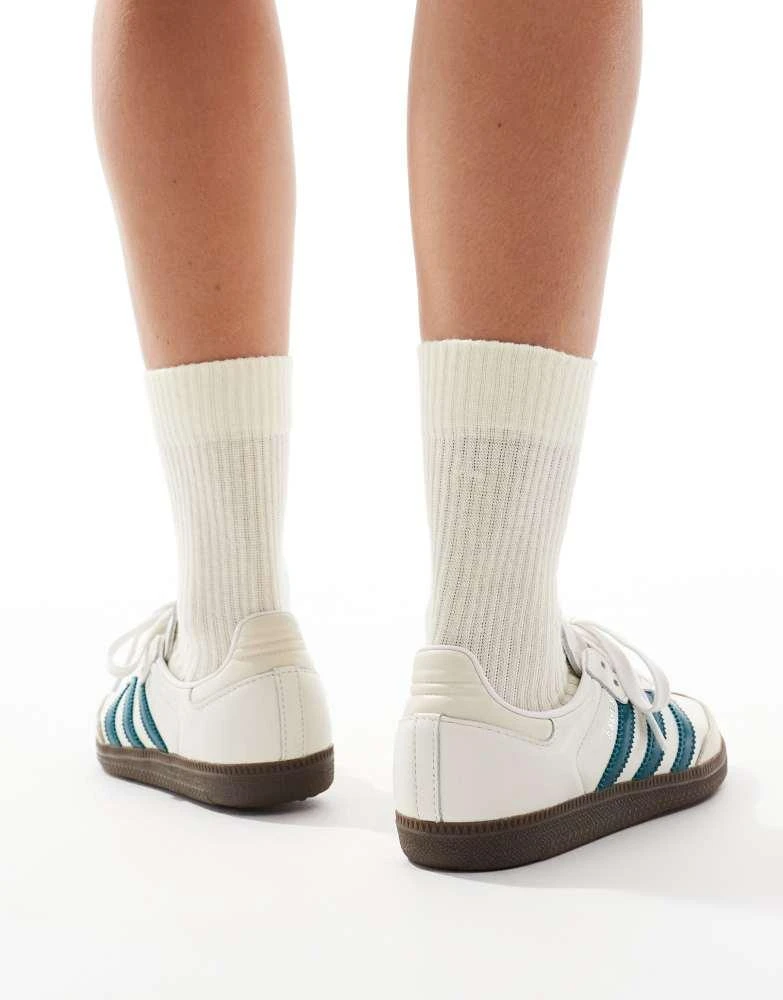 Adidas adidas Originals Samba OG in white and teal 5