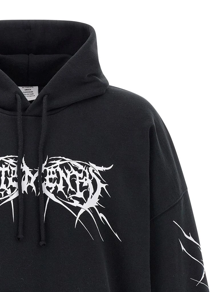 Vetements black Death Metal Hoodie 3