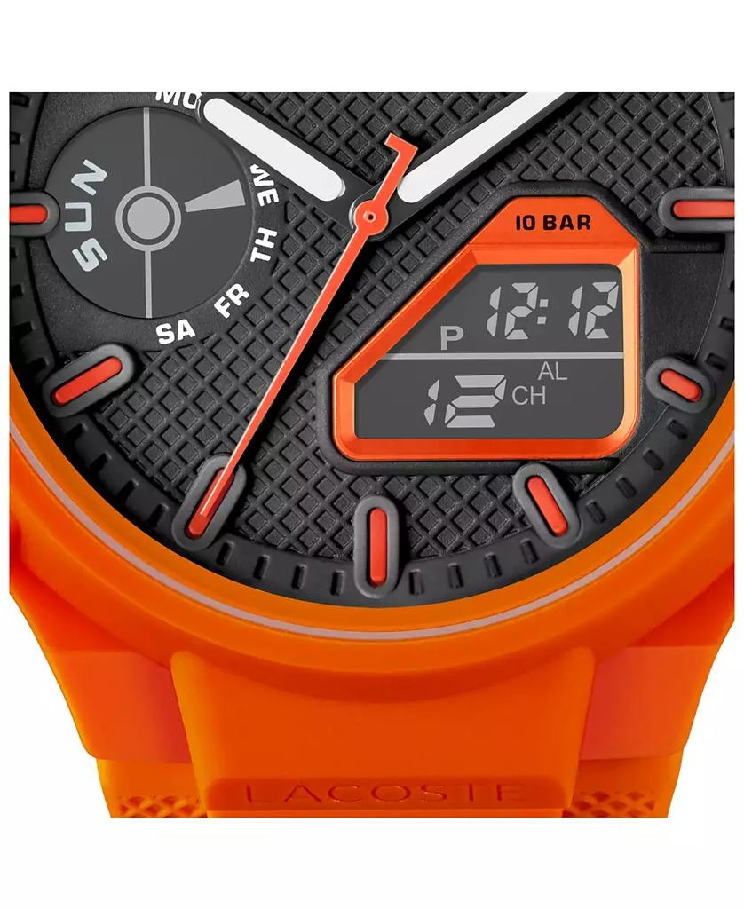 Lacoste Men's LC33 Orange Silicone Strap Watch 45mm 4