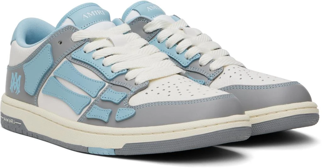 AMIRI Blue & Gray Varsity Skel Top Low Sneakers 4