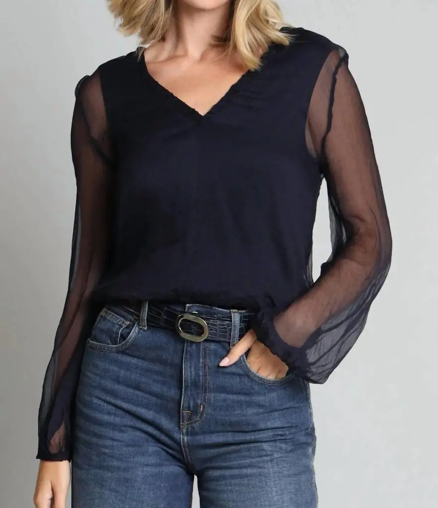 Lola & Sophie Lola & Sophie - Crinkle Chiffon Top