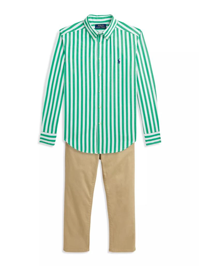 Ralph Lauren Little Boy's &amp; Boy's Striped Cotton Poplin Shirt 2