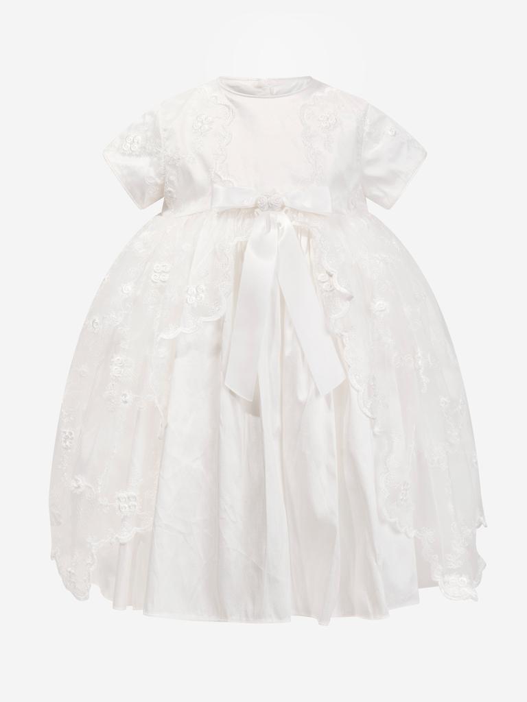 Sarah Louise Sarah Louise Baby Girls Christening Dress And Bonnet in Ivory