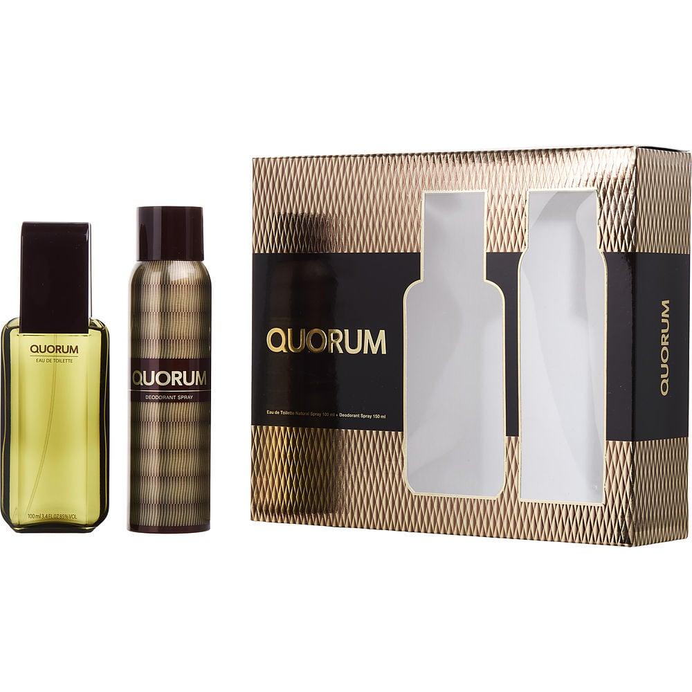 Antonio Puig Quorum By  Edt Spray 3.4 Oz & Deodorant Spray 5 Oz Men