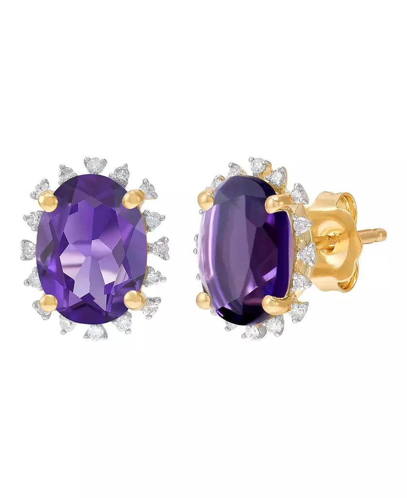 Macy
s Blue Topaz ( 2-3/4 ct. t.w.)
Diamond (1/10 ct. t.w.) Stud Earrings in 10k Yellow Gold (Also Available in Amethyst, Peridot, Garnet, Citrine) 2
