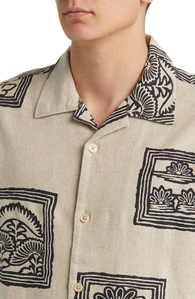NN07 Ole 5396 Linen Blend Camp Shirt