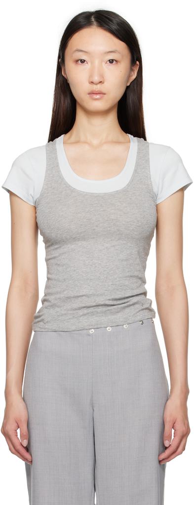 Paloma Wool Blue & Gray Marion T-shirt - T-Shirts - Save