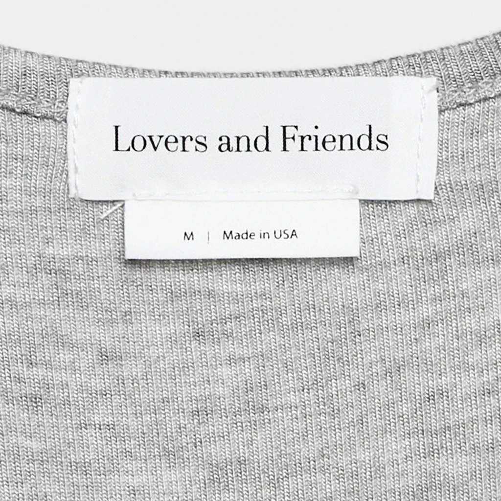 Lovers + Friends Lovers and Friends Grey Rib Knit Cut-Out Detail Sleeveless Maxi Dress M 4