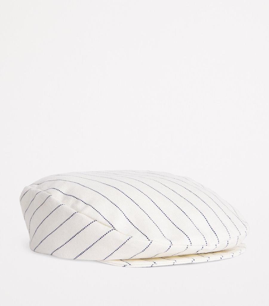 Patachou Cotton-Blend Pinstripe Sailor Hat