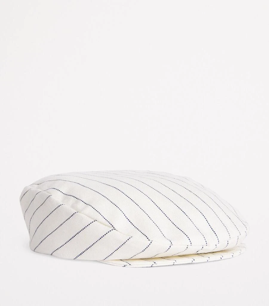 Patachou Cotton-Blend Pinstripe Sailor Hat 2