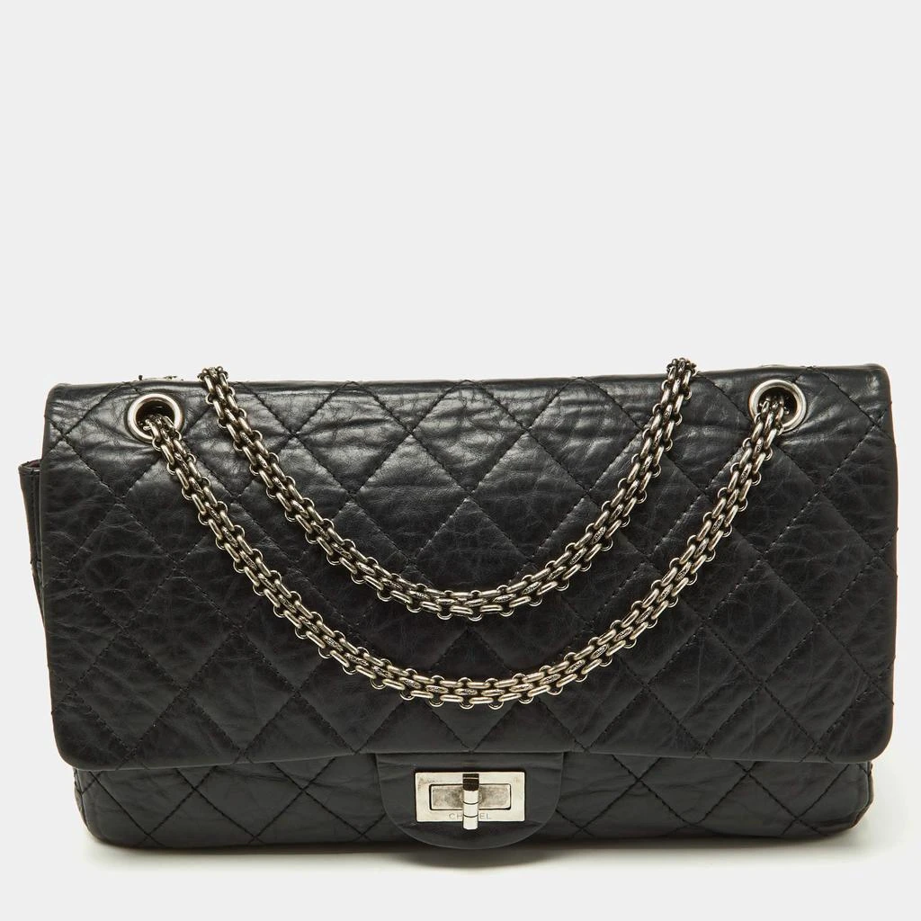Chanel Chanel Black Quilted Aged Leather Reissue 2.55 Classic 227 Flap Bag 1