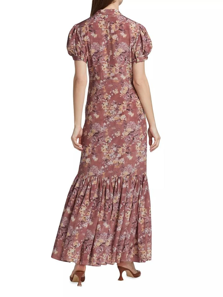 CAROLINE CONSTAS Nancy Floral Puff-Sleeve Maxi Dress 5