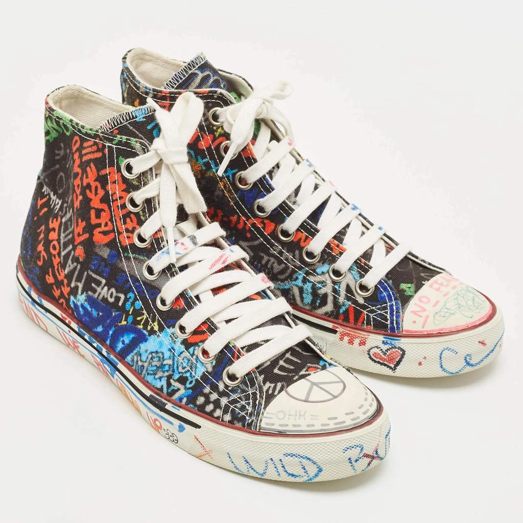 Vetements Vetements Multicolor Canvas Graffiti High Top Sneakers Size 39 4