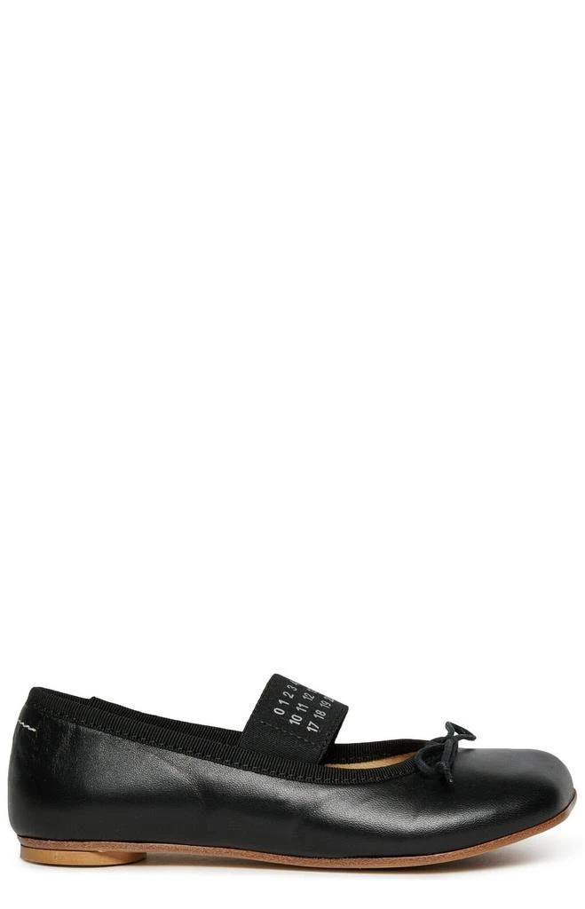 MM6 MM6 Maison Margiela Kids Bow-Detailed Square Toe Ballerinas 1