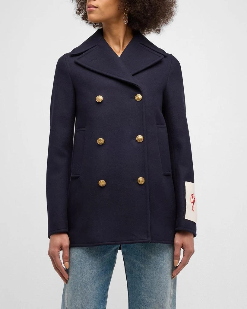 Golden Goose Wool Double-Breasted Button Peacoat 4