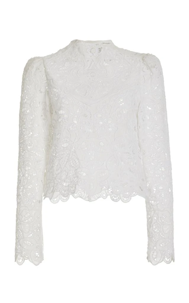 Isabel Marant Delphi Lace Ramie Top - White - FR 40 - Moda Operandi 1