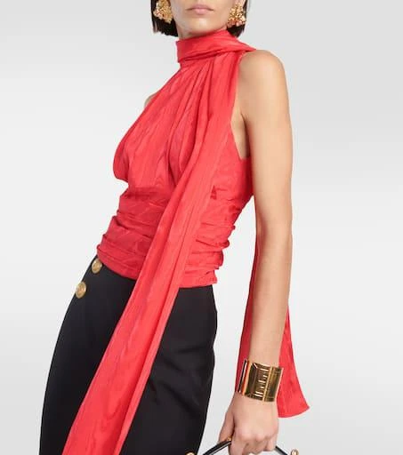 Balmain Halterneck moiré top 5