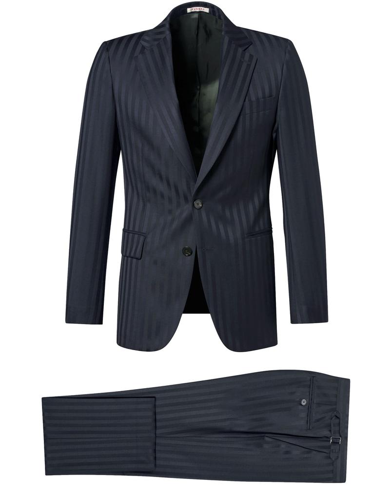 Fursac Wool suit with jacquard effect