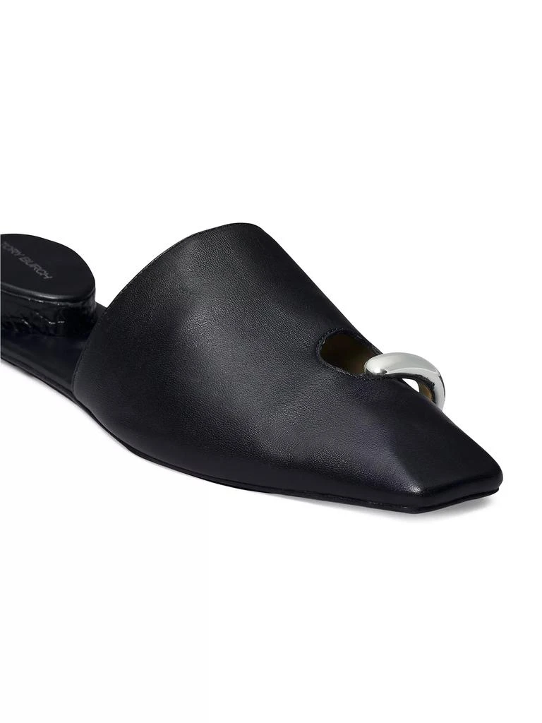 Tory Burch Pierced Leather Mules 4