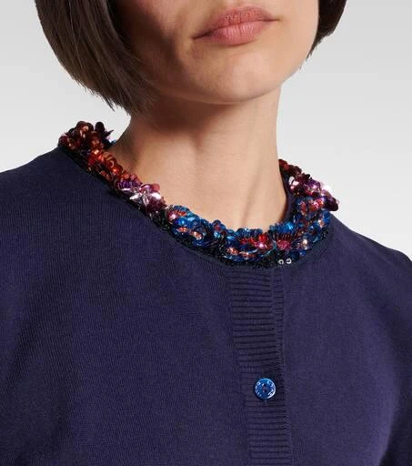 ETRO Embellished silk and cashmere cardigan 4