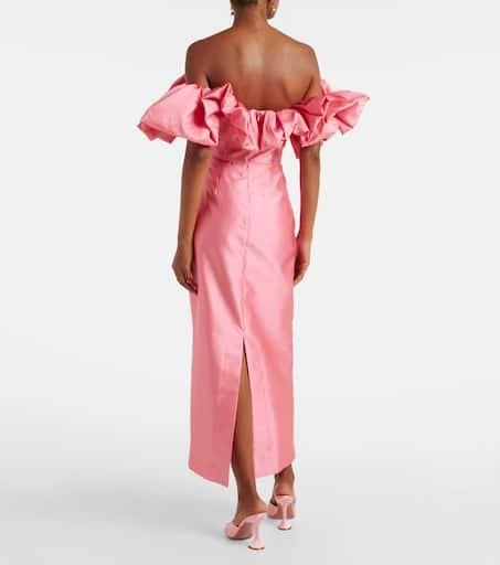ALÉMAIS Ruffled off-shoulder gown 3