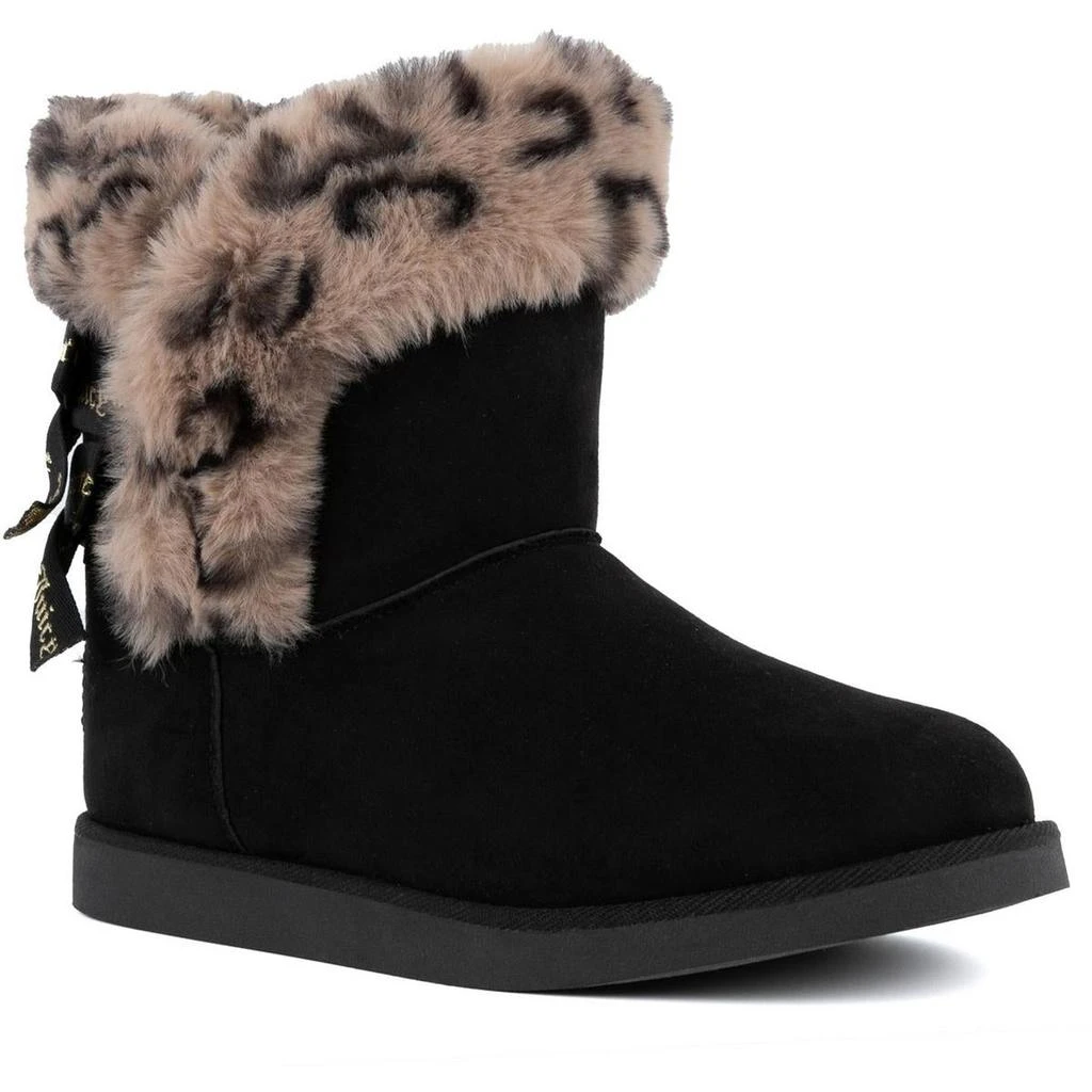 Juicy Couture Womens Bow Faux Fur Mid-Calf Boots 1