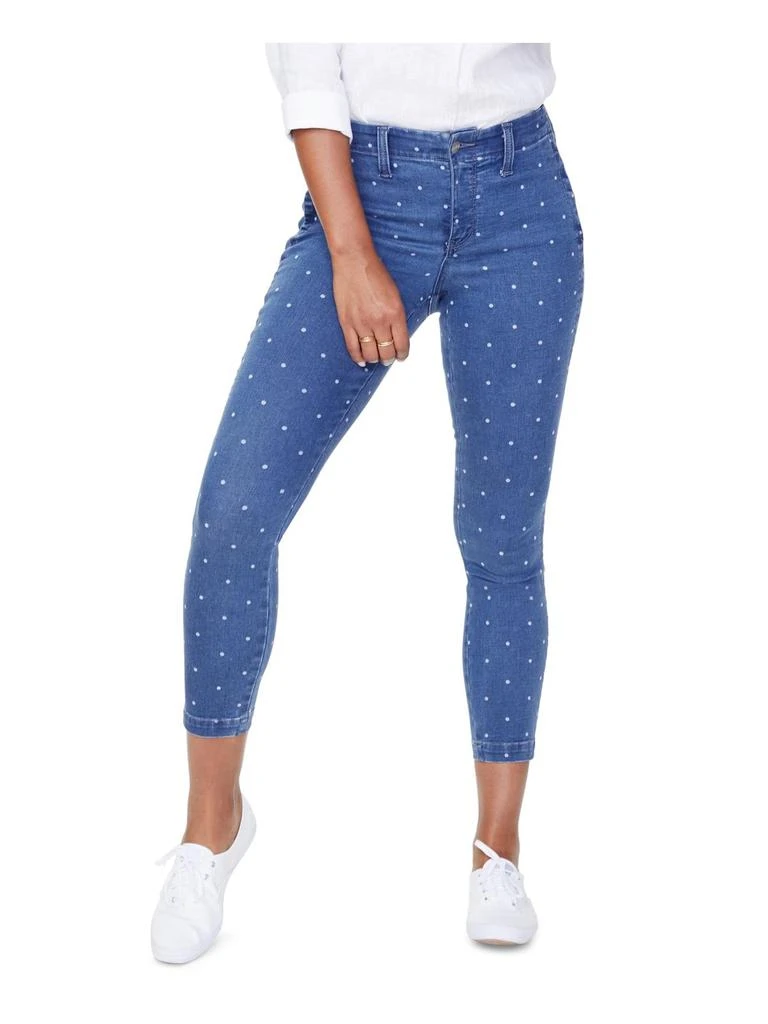 NYDJ Plus Womens Ankle Polka Dot Skinny Jeans 1